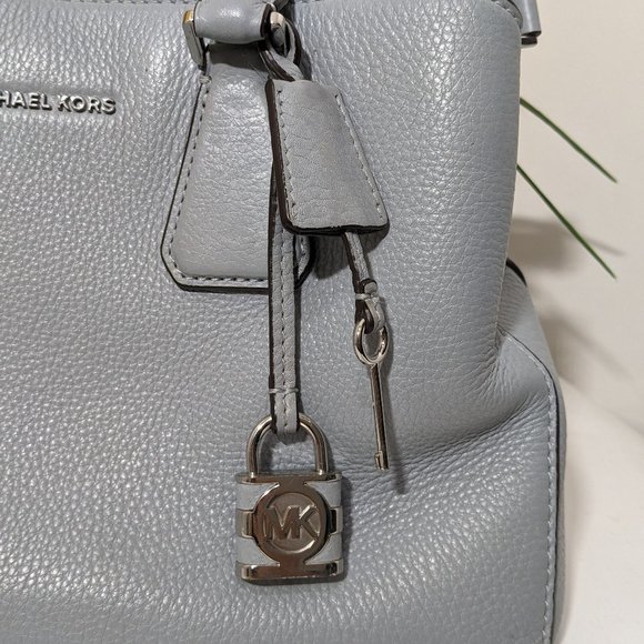 Michael Kors Convertible Tote Large Mercer Shoulder Bag Denim Blue - Picture 8 of 16